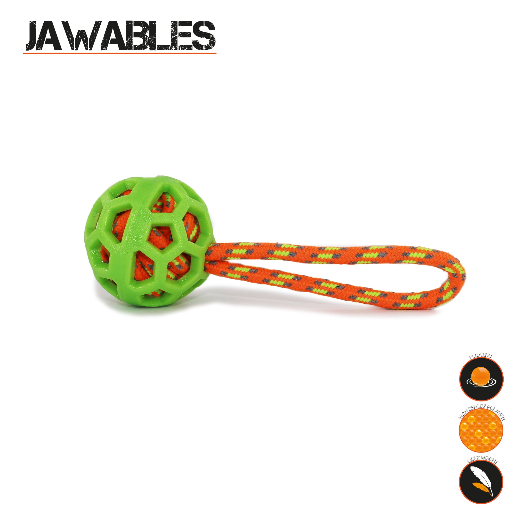 Ancol Dog Toy Rubber Frame Ball with Rope Handle - Great Throw & Fetch Fun  Games